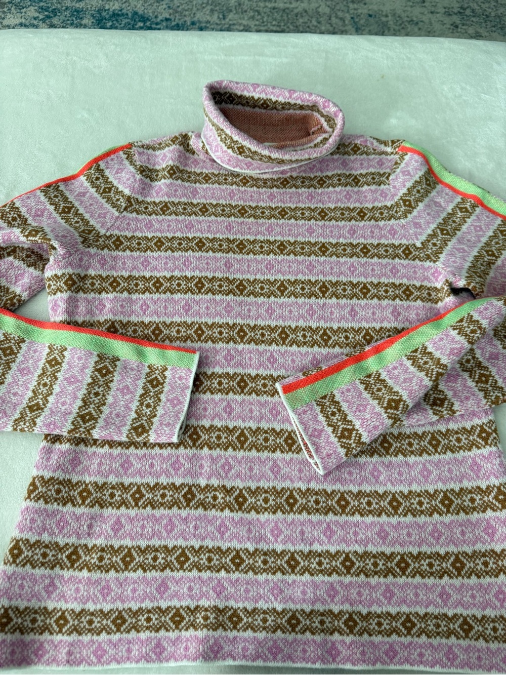 Maeve Ski Slope Turtleneck Sweater from Anthropologie Punk Green Size Large D72
